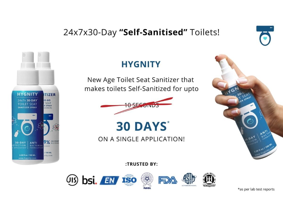 Hygnity – a new-age toilet seat sanitizer that offers 24x7x30-Day “self-sanitized” toilets!