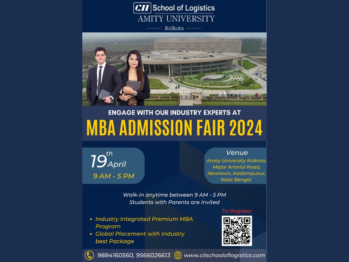 CII School of Logistics, Amity University Kolkata to Host MBA Admission Counselling Session 2024