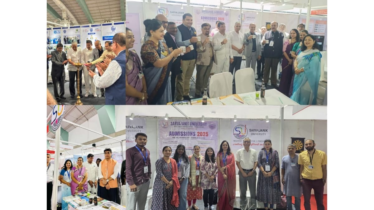 Sarvajanik University Enthralls Visitors at SGCCI Smart Education Expo & Surat Startup Summit 2025