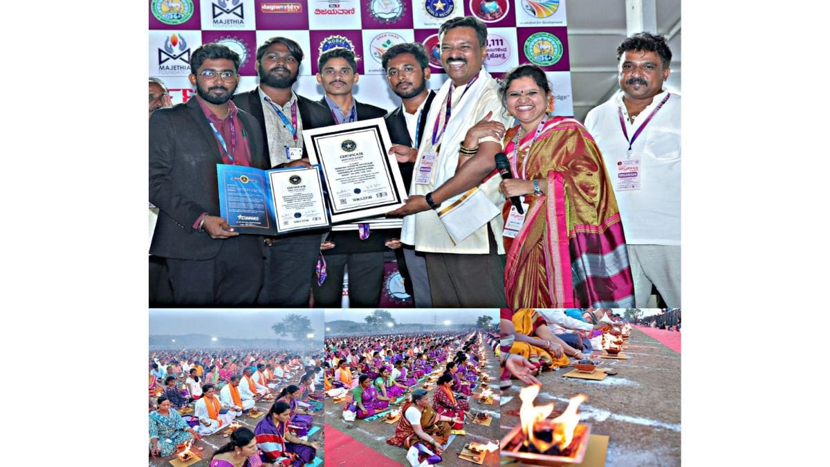 Historic Agnihotra Ceremony Sets Nobel World Record with Participation from 11,111 Households in Dharwad