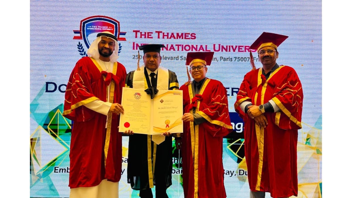 Aashish Suresh Mangal Receives Doctorate from Thames International University for Business and Philanthropy