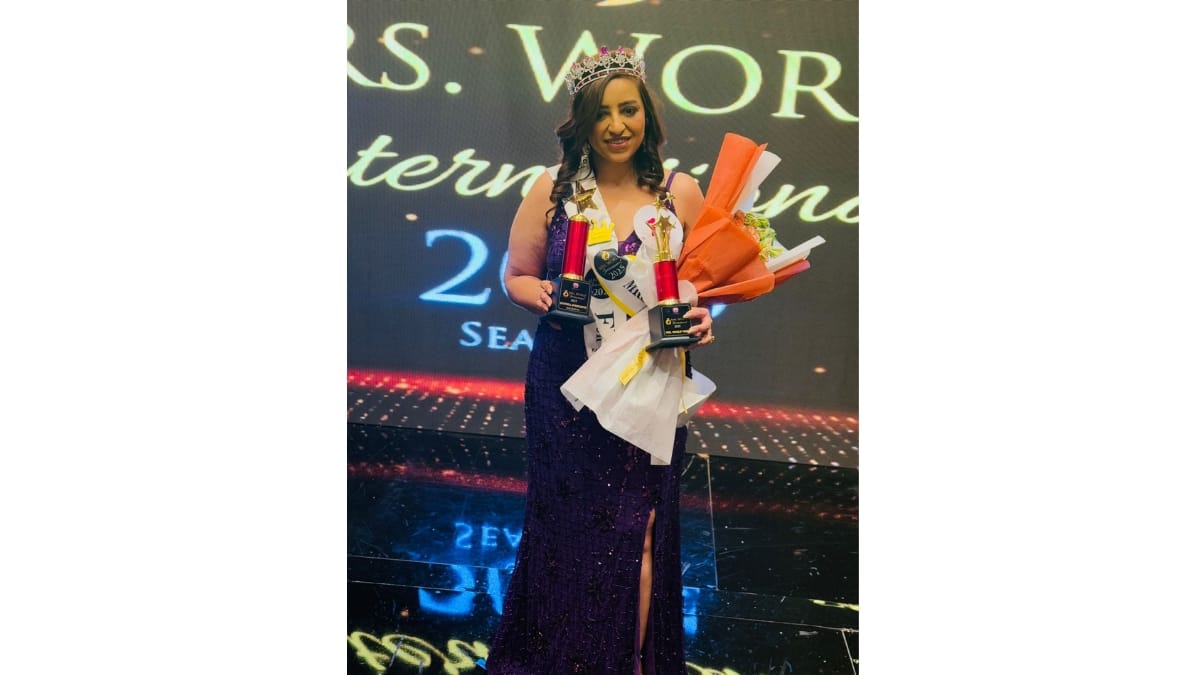 Fatemeh Amirbeygi Crowned Mrs. World Peace 2025 and won the subtitle Goodwill Ambassador (Ravishing) at Mrs. World International Season 3