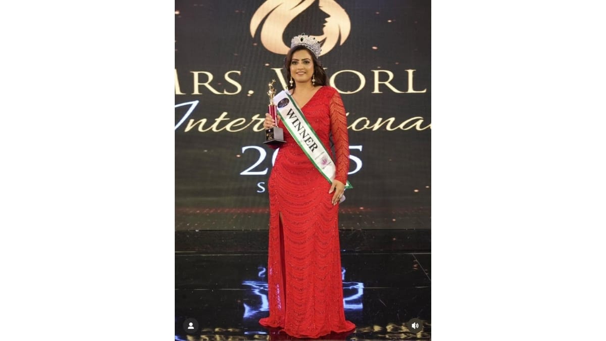 Fashion Designer Saloni Malhotra Crowned Mrs. World International 2025