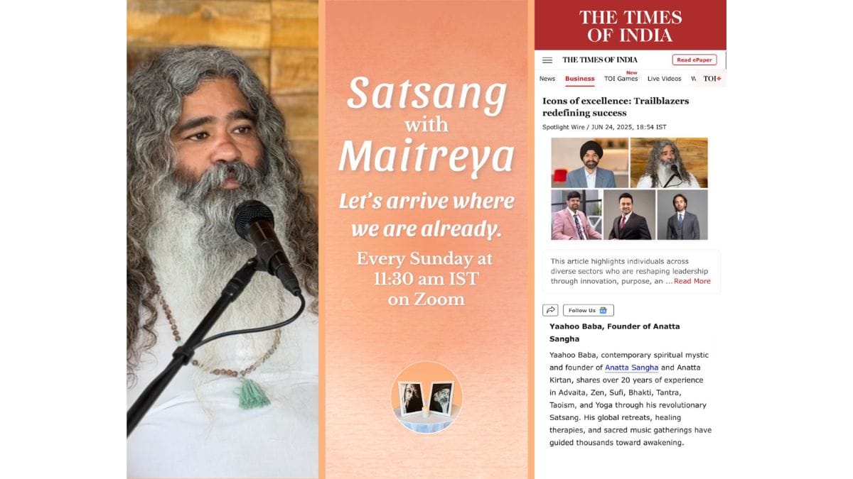 Maitreya Named “Icon Of Excellence” By Times Of India – A Spiritual Mystic For The Modern Era